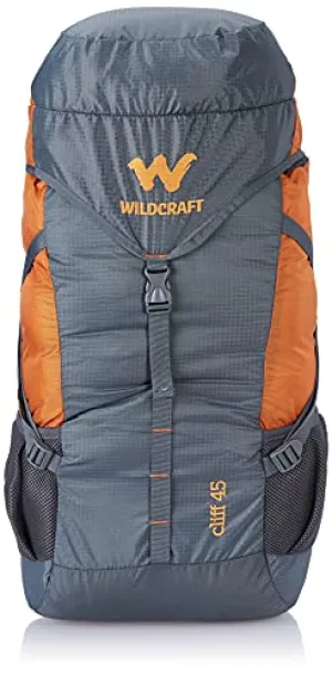 Wildcraft 45 Ltrs Grey and Orange Rucksack (8903338073864), Large