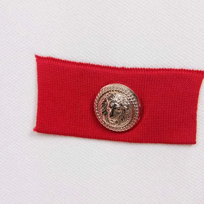 Women Red and white Sleeveless Mini-knitted Dress